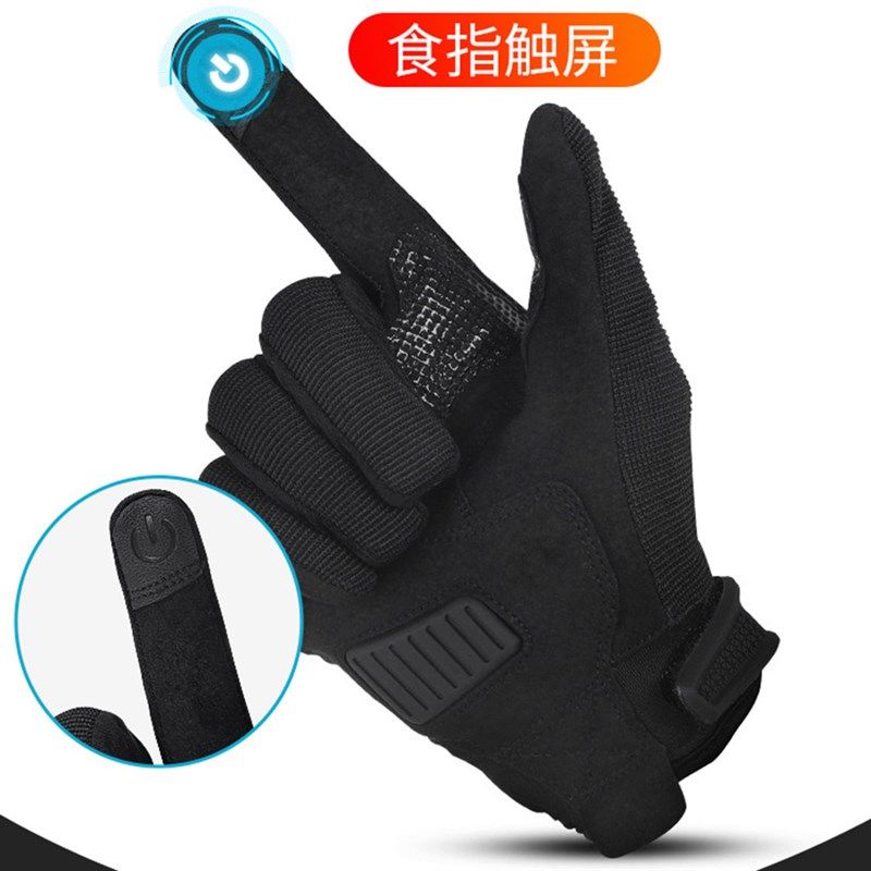 小号女款机车手套夏季p摩托车骑行手套男女通用防摔触屏透气情侣