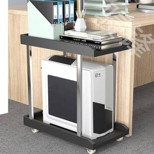 电脑主机托架双层台式家用办公室底座机箱支架子移动散热增高置物