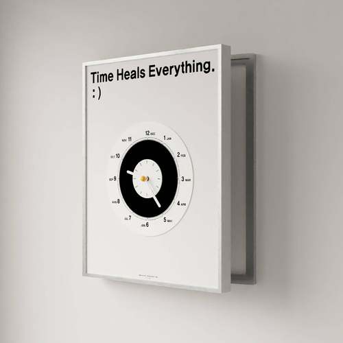 电表箱装饰画带钟表高级电表箱遮挡时钟免打孔静音装饰钟玄关挂画