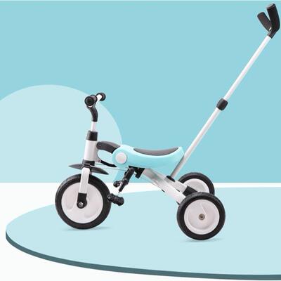 nadle/纳豆儿童三轮车手推车2-3-6岁自行车轻便折叠脚踏车儿童车