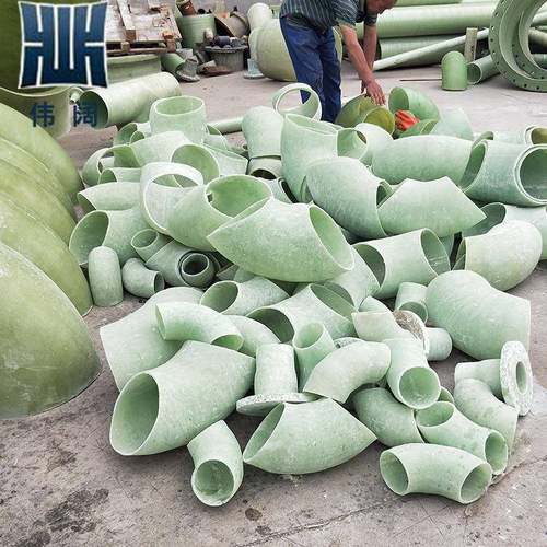 DN100玻璃钢90°弯头PN1.0耐磨双法兰玻璃钢弯头防静电玻璃钢管