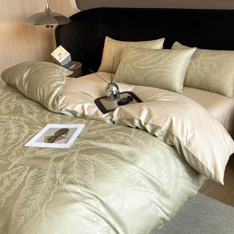 轻奢高级感100支长绒棉贡缎提花四件套全棉纯棉被套床笠床上用品4,纺织面料/辅料/配套,纺织机械配件,淘宝优惠券,粉丝福利购,淘宝优惠卷