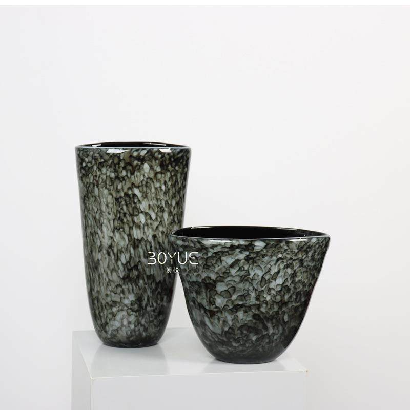 创意简约灰绿色扁口琉璃花瓶样板间客厅餐厅鲜花干花软装花艺摆件,工业油品/胶粘/化学/实验室用品,其他实验室设备,淘宝优惠券,粉丝福利购,淘宝优惠卷