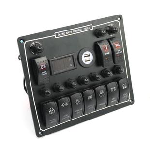 面板CC AC改装 十位开关面板游艇改装 防水面板方形电压流表30ADC