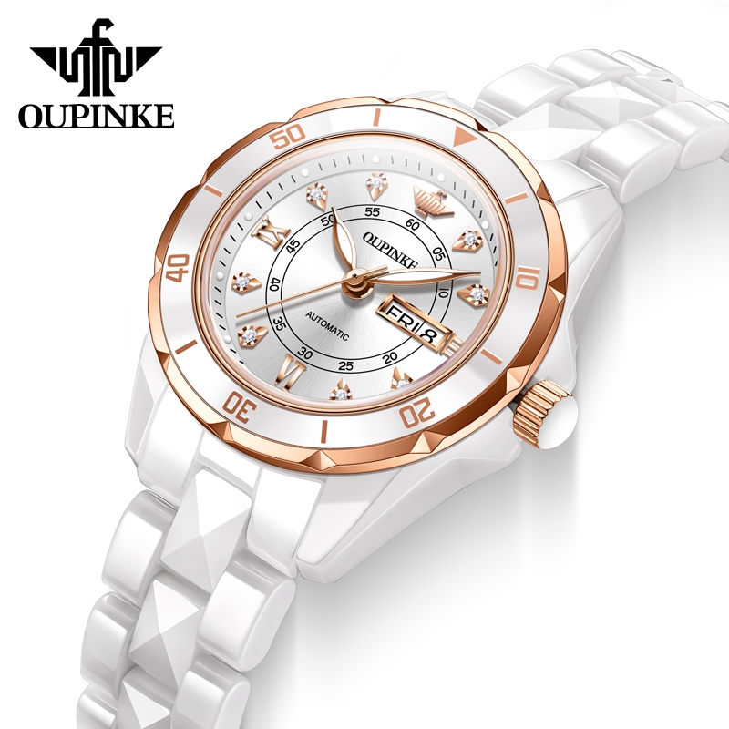 商务防水手表欧品客新款轻奢陶瓷