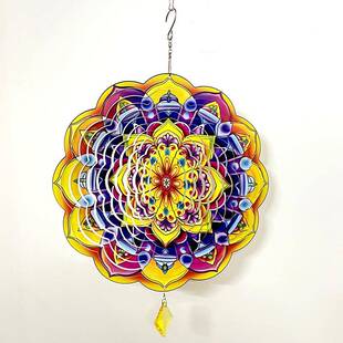 2025新款风铃风转花园庭院装饰挂件不锈钢工艺品