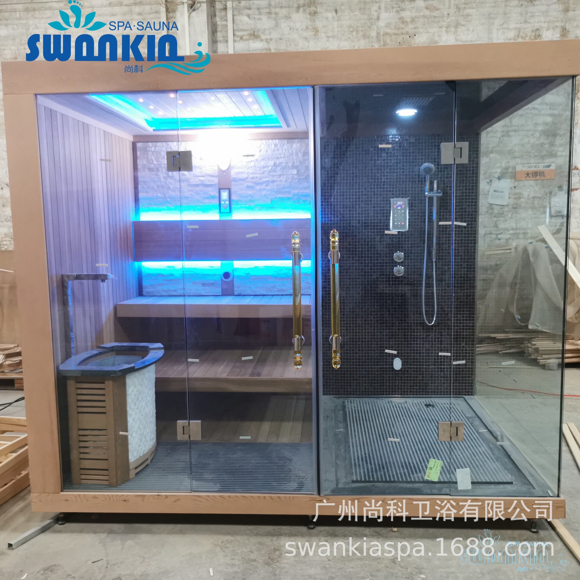 汗蒸淋浴一体家用房蒸汽桑拿房汗蒸房光波房干湿蒸房多功能淋浴房