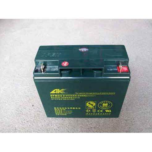 AK蓄电池12V22AH6FM22免维护铅酸电瓶后备应急储能童车现货包邮