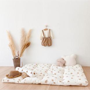 新生婴儿无甲醛榻榻米加厚床垫儿童游戏纯棉加厚床褥无纤维无刺激