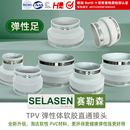 新风变径软接头环保TPV管道风机转接头减震大小头转换PVC连接密封