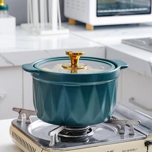 代简约哑现光色釉陶小瓷砂锅耐高温家明火用创意沙无品牌/锅炖锅