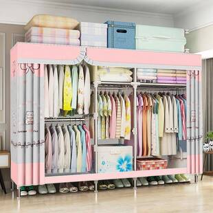 密封挂衣加柜橱简易布衣KAQ柜加钢管粗加固厚拉链家用租号房大全