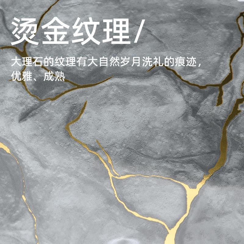 墙纸自粘仿大理石瓷砖贴纸防水防潮厨房卫生间背景墙遮丑翻新壁纸