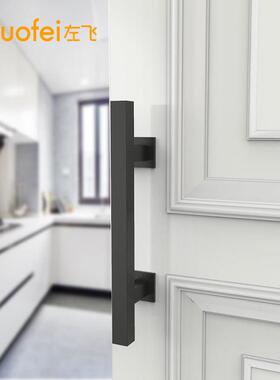 款美式仓门拉手双面拉LPJ长大拉手谷门把手手方型黑色双面拉手