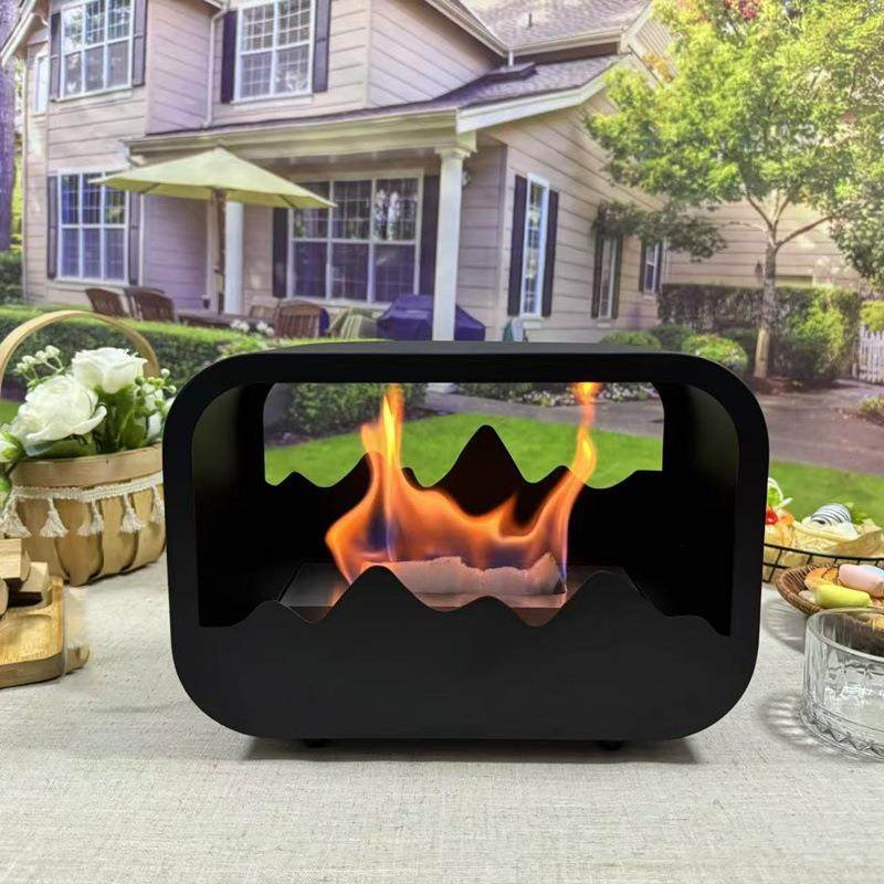 金属壁炉内取户AJZ暖室壁炉酒精壁炉户外氛围火酒精炉便携式外取