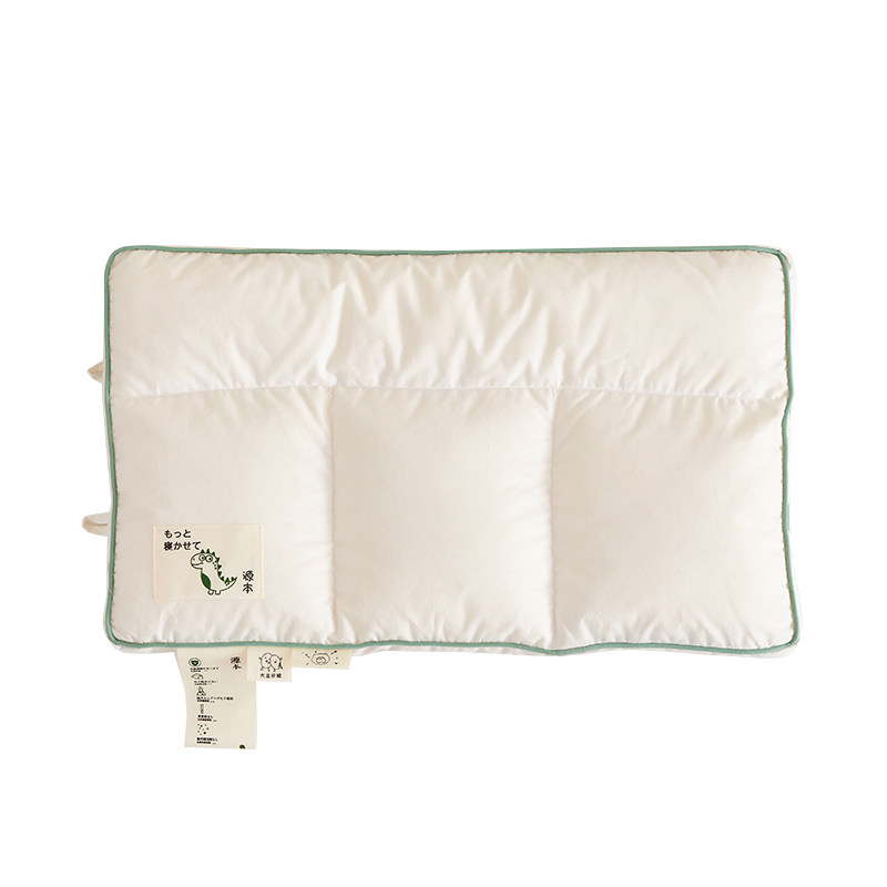 儿童枕头小学生专用护颈椎助睡y眠大豆纤维单人整头低枕芯家用一