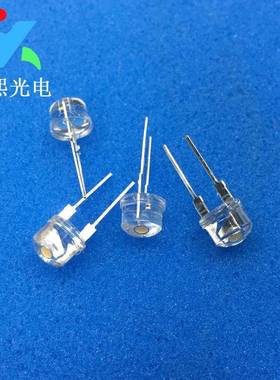 8MM草帽0.25w红色led发光二极管灯珠F8红光灯珠led红灯