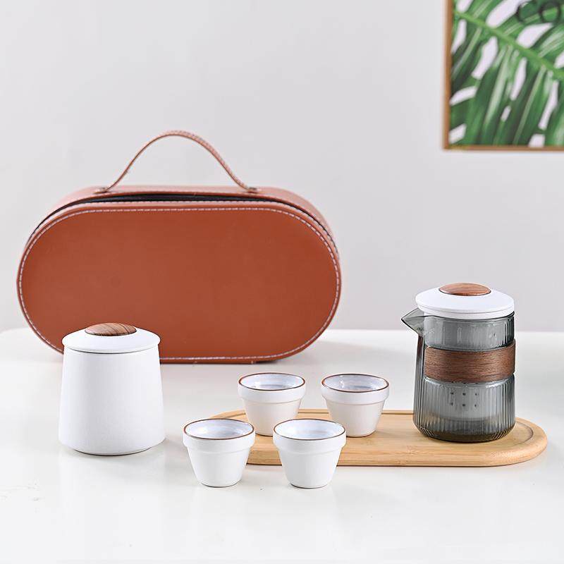 族行茶具套装户外露营喝茶装备便携随行泡茶具个人专用陶瓷泡茶杯
