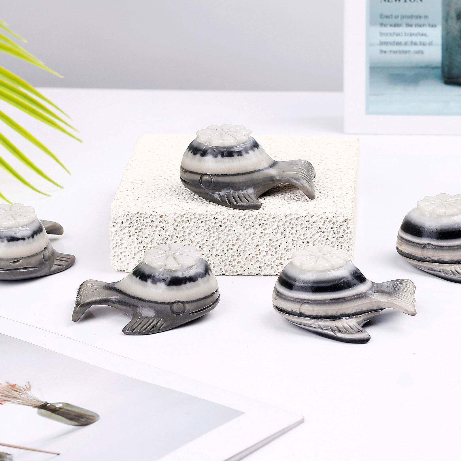 天然水晶动物白水晶可爱迷你小鱼创意装饰桌面饰品工艺品车上摆件