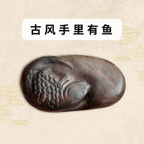 大师雕刻精品古风高档文玩金丝楠木手把件手里有余