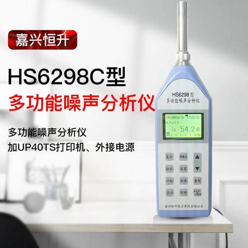恒升HS6298C多功能噪声仪加UP40TS打印机、外接电源数字专业噪声
