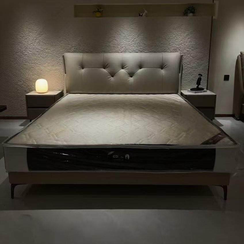 真皮床现代简约意式极简双人床网红薄床头储物主卧室床小户型婚床,机械设备,其他机械设备,淘宝优惠券,粉丝福利购,淘宝优惠卷