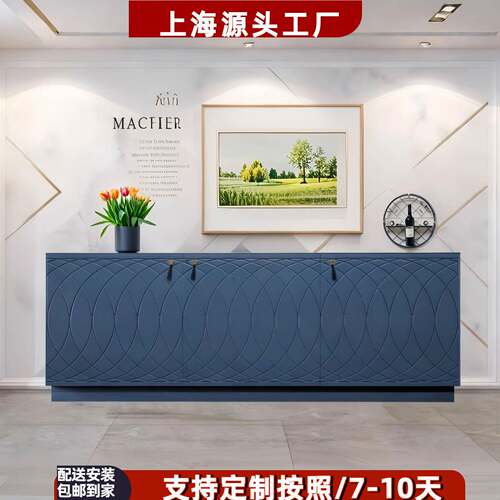 北欧烤漆餐边柜创意艺术入户玄关柜现代简约实木茶水柜储物柜整装