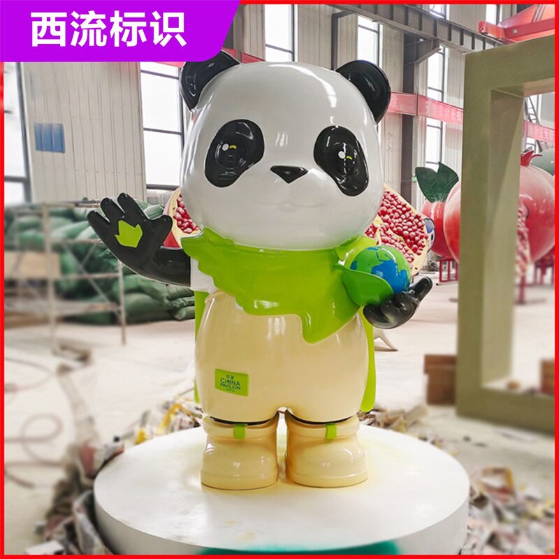 大型玻璃钢雕塑卡通动物人物树脂烤漆摆件广场商业街网红打卡雕塑