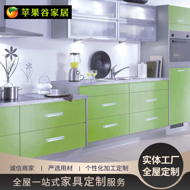 工厂中山现代简约实木家具UV高光石英石橱柜工程配套家居