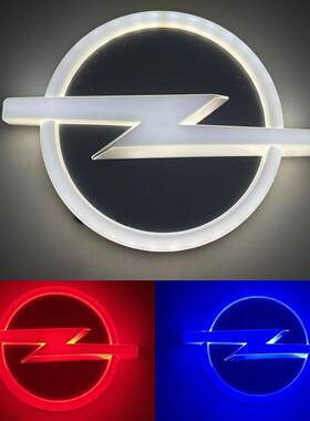 适用于欧宝Opel安德拉车标4D发光LED后尾车标灯