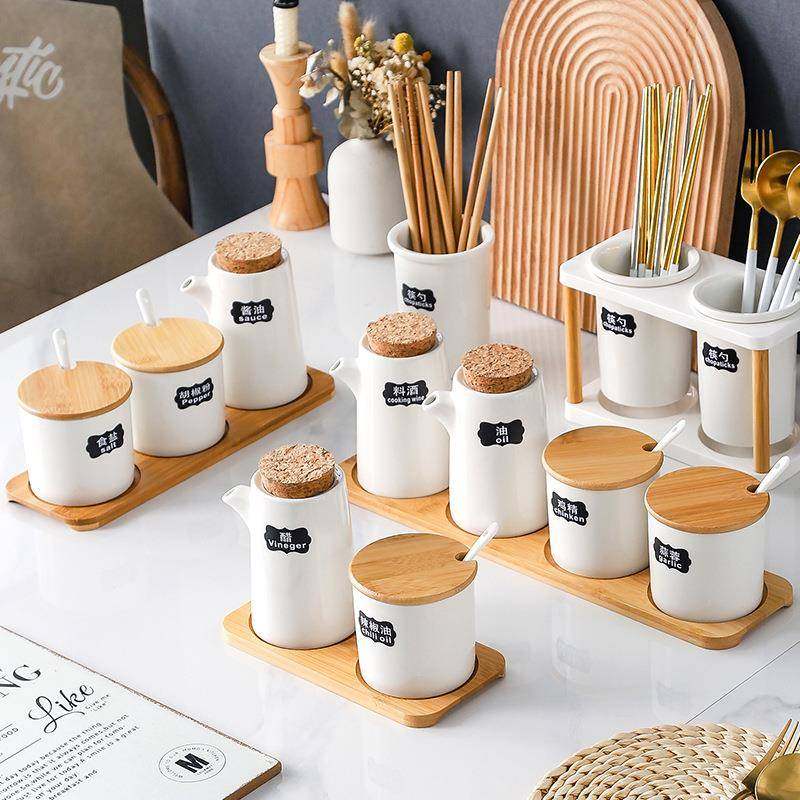 陶瓷调味罐带盖套装家用商用厨房餐厅油壶醋壶盐罐辣椒罐调味罐,农用物资,其他肥料,淘宝优惠券,粉丝福利购,淘宝优惠卷