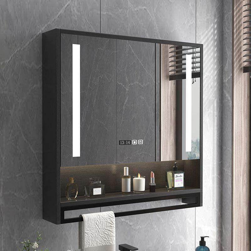 智能浴室镜柜挂墙式带背光灯防雾卫生间镜子置物架单独收纳一体柜