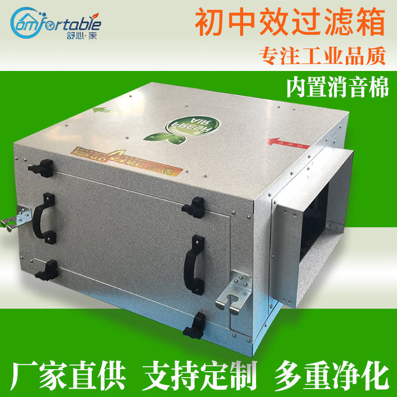 净化风机箱初效中效过滤箱风柜机组送风排风初中效空气新风过滤箱