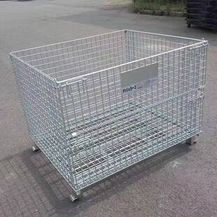 仓储笼折叠周转笼铁筐工业物料仓库笼钢丝快递分拣框金属铁蝴蝶笼