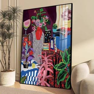 马蒂斯抽象派挂画客厅大幅落地装 饰画高级感小众艺术沙发背景油画