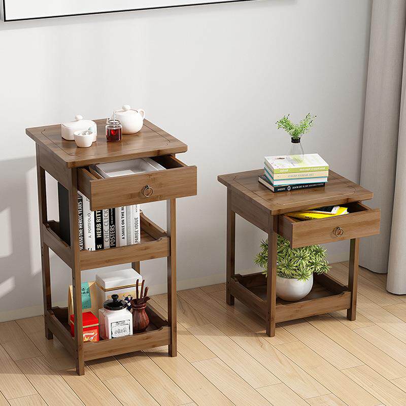 沙发旁边的边柜置物架床头边几柜花架客厅2021新款木茶水柜实木侧