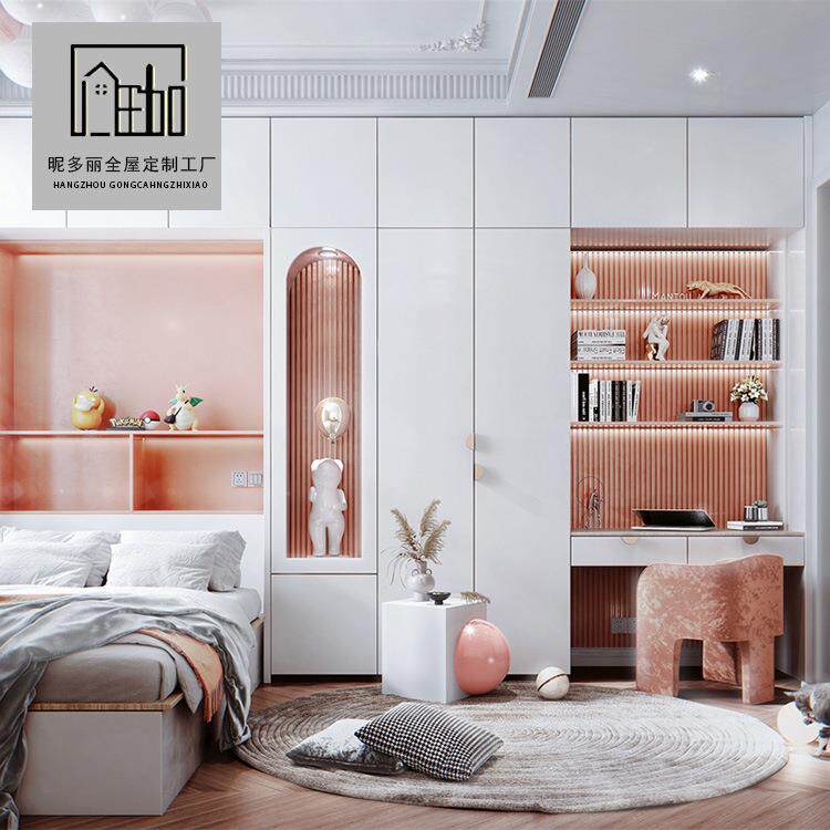 榻榻米定制儿童房间全屋定制书桌书柜榻榻米床衣柜一体
