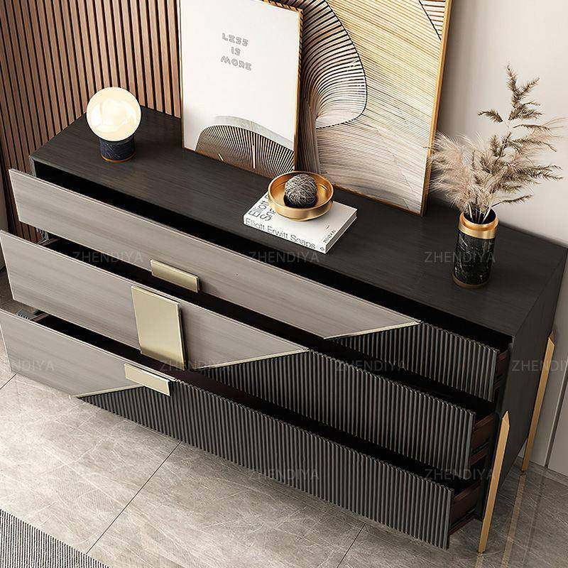 轻奢五斗柜实木餐边柜抽屉式卧室收纳柜玄关柜储物柜简约装饰柜