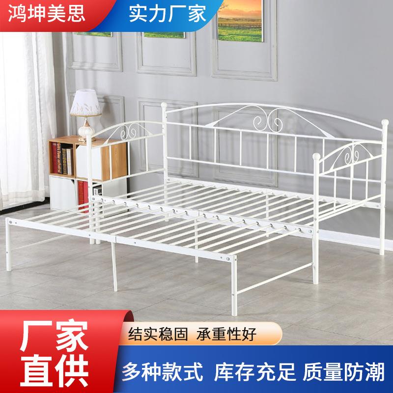 公主风沙发床家用民宿铁架床公寓出租房加固铁艺床现代单人床