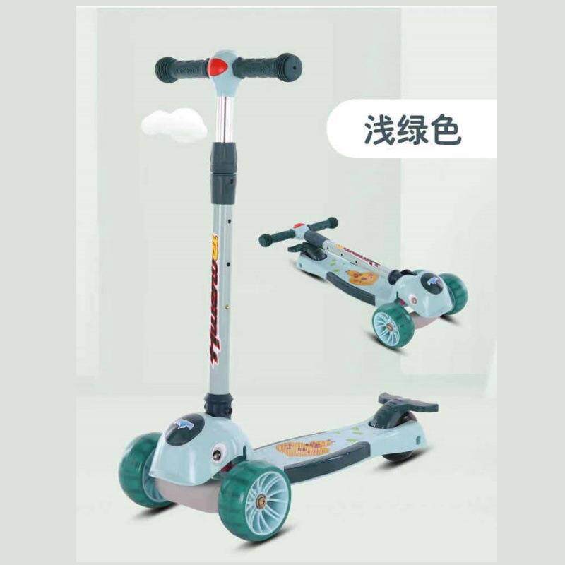 可折叠高颜值发光自行车风车粉色儿童滑板车帝源脚垫