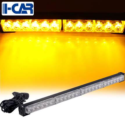 72w汽车长条爆闪灯4节24led车顶车尾中网警示灯单排开道杠灯棍灯