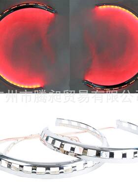 金翼GL1800刹车盘LED灯圈镀铬制动转子盖火红色的环