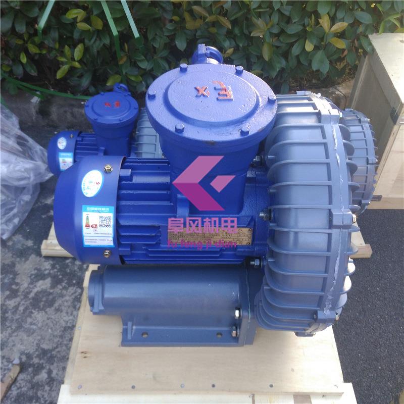 5HP防爆高压鼓风机380v4kw环形防爆鼓风机旋涡高压防爆风机