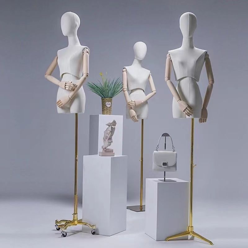 日韩妖娆扭腰版模特道具女半身服装店橱窗人台女装模特架子展示架