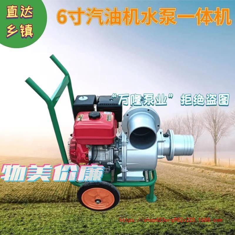 常州电启动柴油机水泵一体机6寸抽水机排涝农业灌溉大流量自吸泵