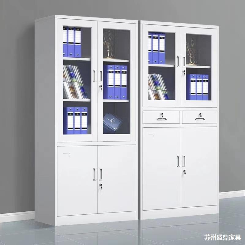 钢制铁皮文件柜办公室资料柜带锁文具柜多层档案柜储物柜收纳柜子
