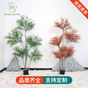 室内造景仿真南天竹绿植盆栽仿真树假绿植北欧风仿生摆件