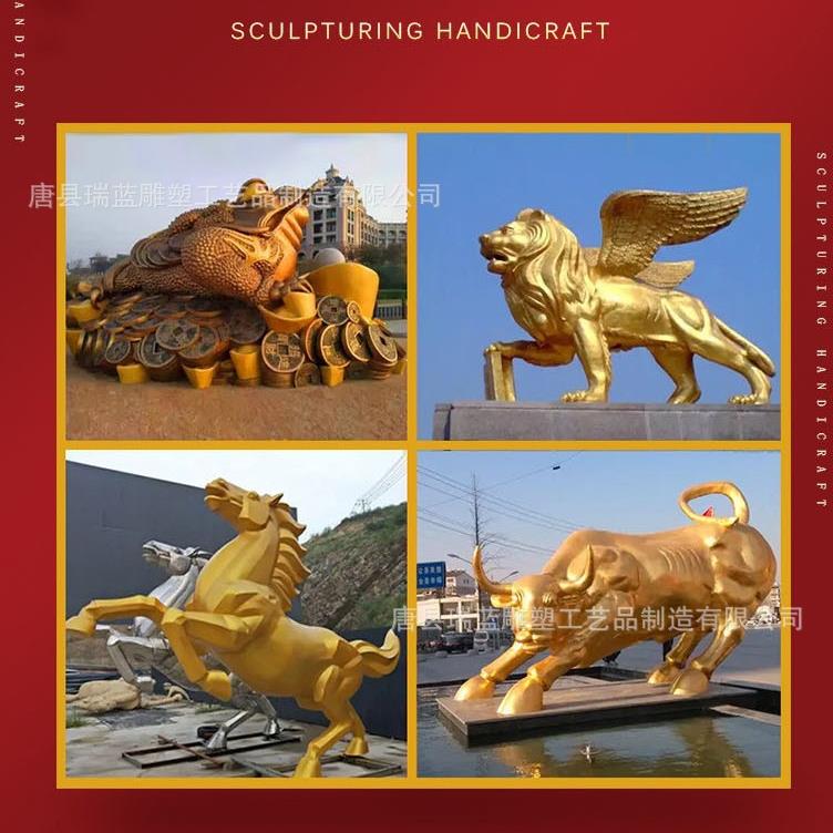 铜雕狮子制作铸铜雕塑全铜门狮景观铜雕塑摆件户外手工景观装饰