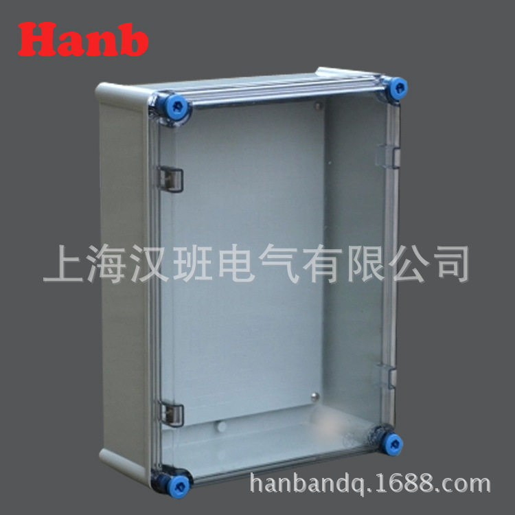 塑料防水配电箱380*280*130mm四角螺钉电器箱透明盖防水电气盒