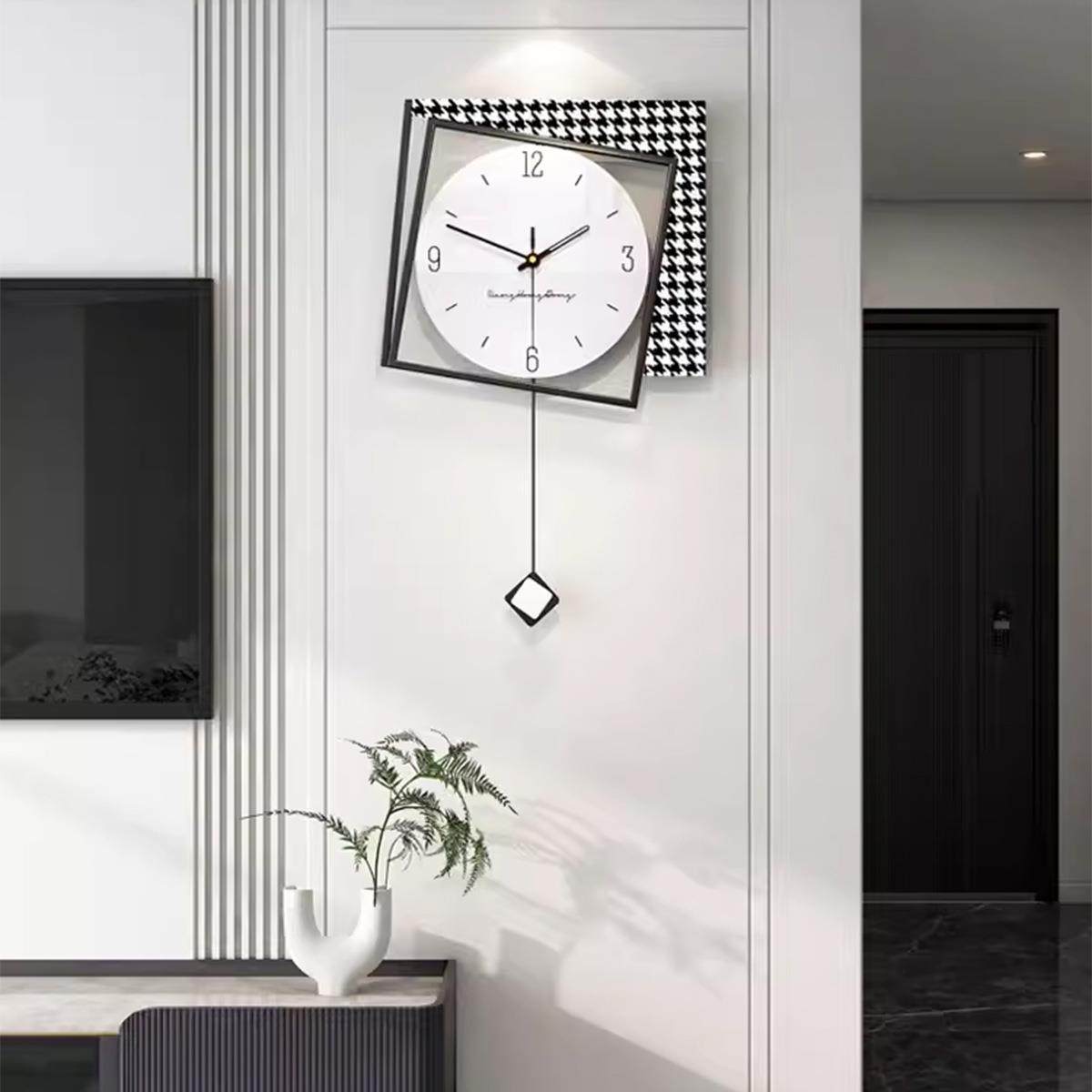 2023新款客厅挂钟简约现代大气家用创意钟表网红时钟挂墙餐厅装饰